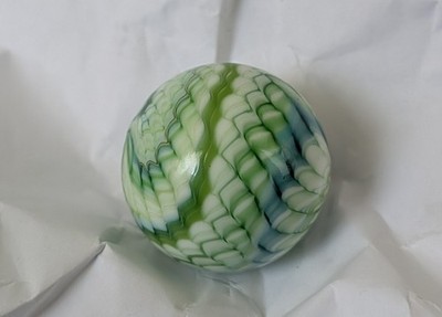 Handmade Charles Gibson Snakeskin Pattern Marble 1.76 Inches Mint