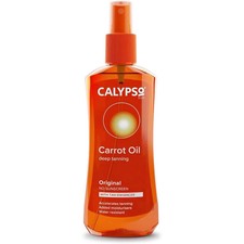 Calypso Deep Tanning Body Oil Tan Accelerator Spray Carrot SPF 15 Vegan 200ml UK 49.75 per litre