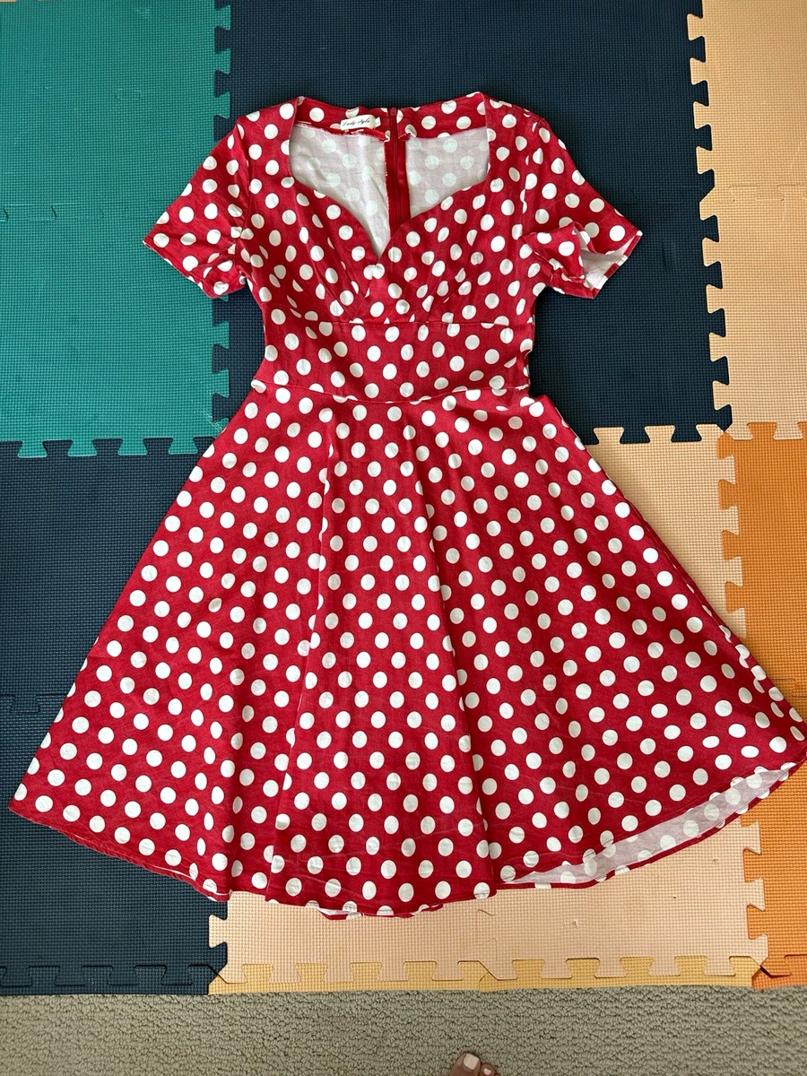 Polka Dot Red Dresses for Women for sale