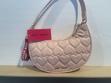 NWT Betsey Johnson Pink Shoulder Handbag Hearts Hot Stuff Bag