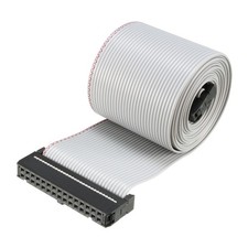 IDC Gray Wire Flat Ribbon Cable 30 Pins 128cm Length 2.54mm Pitch Type-C