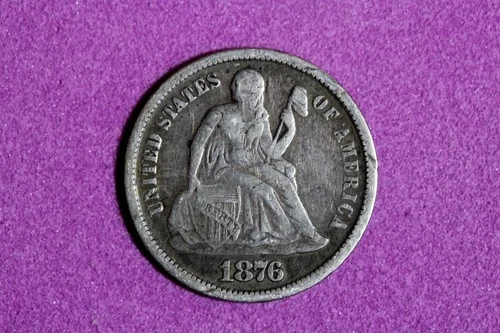 1876 S Seated Liberty Dime #M25529