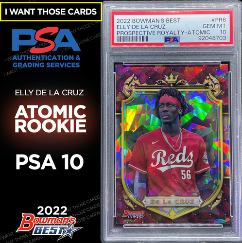 PSA 10 Elly De La Cruz ROOKIE ATOMIC REFRACTOR 2022 Bowman's Best 1st Year