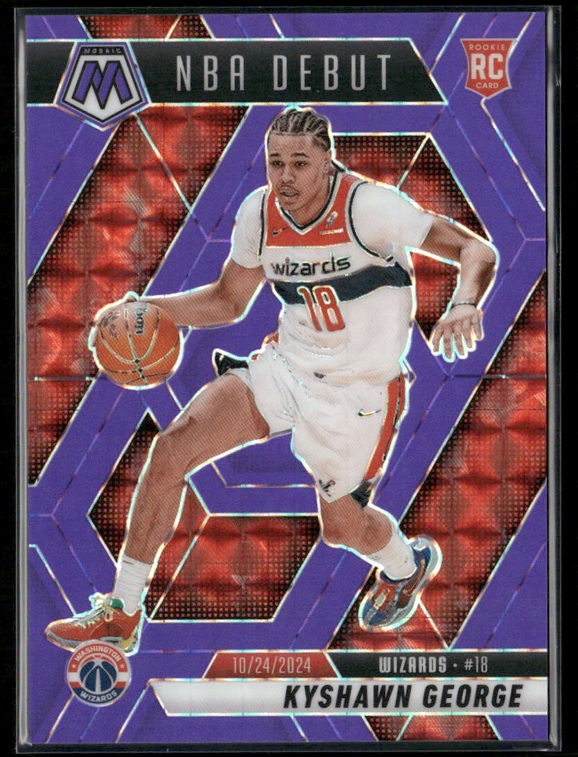 2024-25 Mosaic - NBA Debut Kyshawn George #256 Fluorescent Purple /249