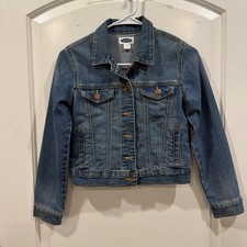 Girls Old Navy Jacket Size Large 10-12 Denim/Jean Jacket Color Blue Jean
