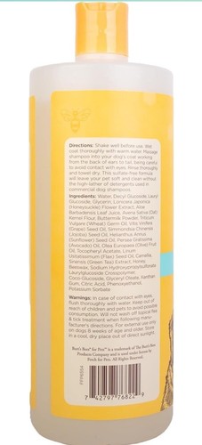 BURT'S BEES ~ SHAMPOO LENITIVO PRURITO CANE CUCCIOLO con caprifoglio ingredienti naturali - Foto 4 di 4