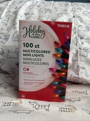 Holiday Living 100ct Multicolored Mini String Lights Green Wire