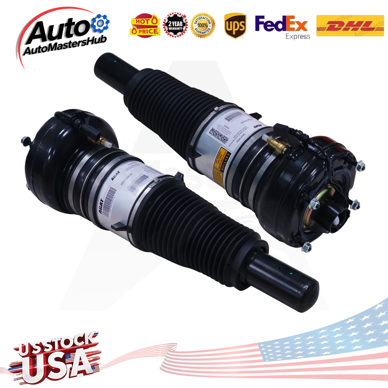 OEM 2x Front Air Suspension Struts For Audi A6 S6 A7 A8 Quattro Bentley Mulsanne