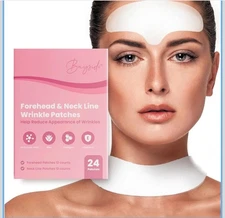 Bayside Forehead & Neck Line Wrinkle Patches Set 24 Patches New Hyaluronic Acid