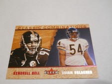 BRIAN URLACHER CLASSIC COMBINATIONS INSERT CHICAGO BEARS 2002 FLEER TRADITION