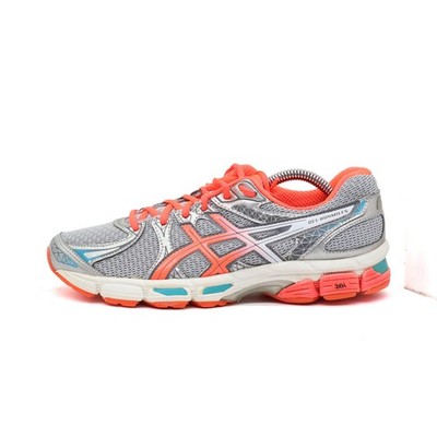 ASICS Damen GEL-BUNNIES Sneaker Grau/Orange Low-Top Laufschuhe EU 38
