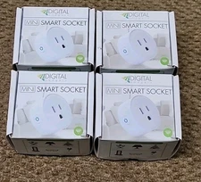 4 Mini Smart Socket Plugs Wi-Fi Outlet - Works with Alexa & Google Home - NEW