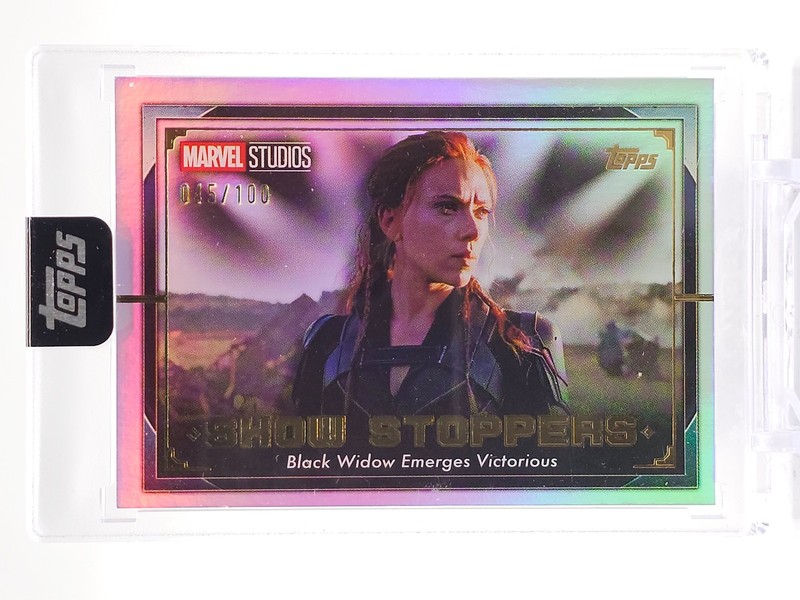 BLACK WIDOW 2025 TOPPS SHOW STOPPERS #ST-8 EMERGES VICTORIOUS ENCASED /100 Q3474
