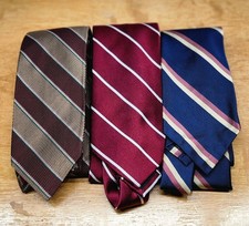VTG Polo Ralph Lauren Lot Of 3 Silk Repp Neck Ties Made By Hand