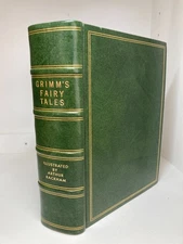 Grimm’s Fairy Tales 1909 • Rackham 1st Thus • 40 Color Plates • Leather Rebind