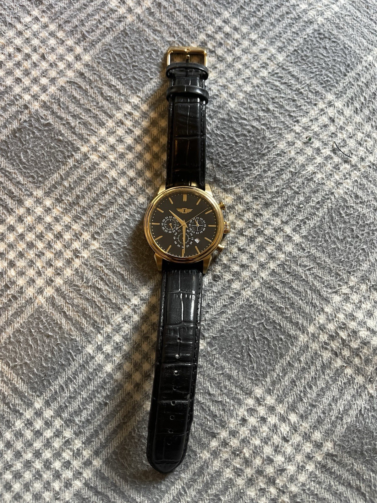 Gold-Tone Invicta Men's Watch with Chronograph