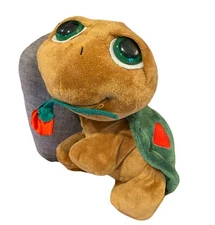 Russ Peepers Turtle Shelby W/ Red Rose & Heart Valentines Plush & Beans 14" Long
