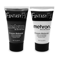 Fantasy F/X Water Based Face  Body Paint Black And White Face Paint Bundle