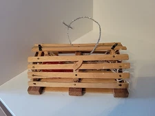 Vtg Wooden Lobster Trap Buoy Coastal Nautical Decoration Ornament Handmade READ 