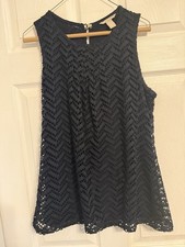 banana republic top large black lace