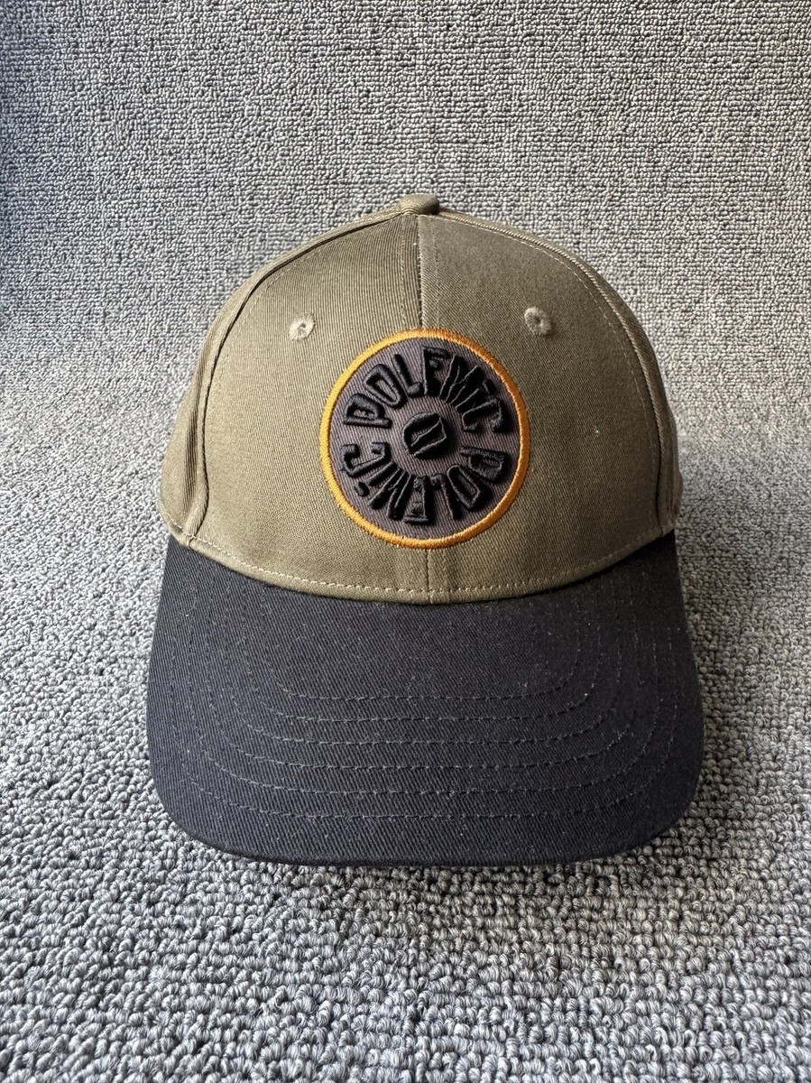 POLEMIC Olive Green Black Snapback Baseball Cap Adjustable One Size
