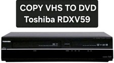 Toshiba RDXV59DTKB Copy VHS to DVD VHS DVD Recorder 250GB HDD New Remote & Guide