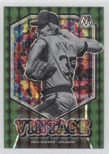 2021 Panini Mosaic Vintage Green Mosaic Prizm Phil Niekro #V13 HOF 04yc