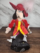 The Disney Store Captain Hook Peter Pan 20" Plush Pirate Stuffed Toy Neverland