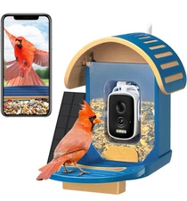  Bird Feeder with Camera, Smart Bird Feeder AI Identifies 11,000+ Bird's Species