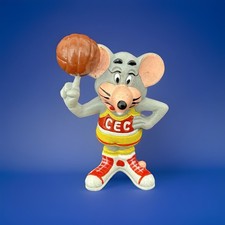 Vintage Chuck E Cheese with Basketball PVC Figure 2.5" 1986