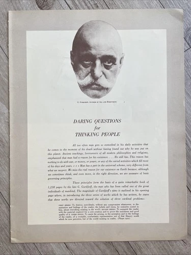 Rare 1950 Magazine Profile Of George Gurdjieff (Article)