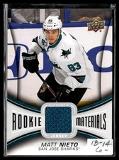 2013-14 Upper Deck Rookie Materials Matt Nieto San Jose Sharks #RM-MN