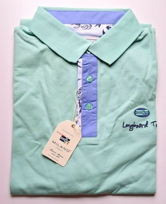 MILANO ITALY Poloshirt Polo Shirt Kurzarm lindgrün grün pastell Gr. XL/54