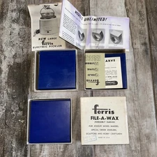 Vtg Ferris File-A-Wax  Blue Block Casting Jewelry Wax #3 Sculptors Hobby NEW Lot