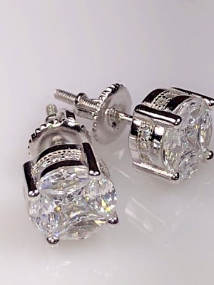 ピアス STONEHENgE 14k cubic earrings Amazon.com: CZ Earrings For Women, Copper Square Shape Green