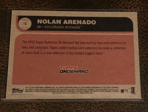Topps on demand 2019 set 21 #15 Nolan Arenado - Topps Reflection - Imagen 2 de 2