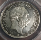 elf Germany Saxony Kingdom 5 Mark 1902 E Death of King Albert ANACS MS60 Details — photo 3