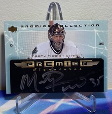2003-04 Upper Deck PREMIER COLLECTION Hockey MARTY TURCO #PS-MT SIGNATURES AUTO