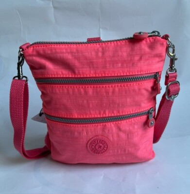 New With Tag KIPLING Rizzi Convertible Crossbody Mini Bag AC7440 - Dazzling Pink