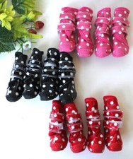 Waterproof Rain Snow Puppy Dog Shoes Boots Booties High Rubber For SMALL Pet