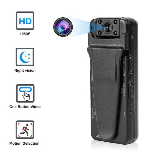1080P HD Video Recorded DVR IR Night Cam WIFI Camcorder Mini Police Body Camera - Picture 2 of 21