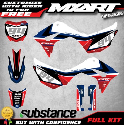 Custom Graphics, Full Kit Honda CRF 110 2019 - 2026 FLUID STYLE Stickers