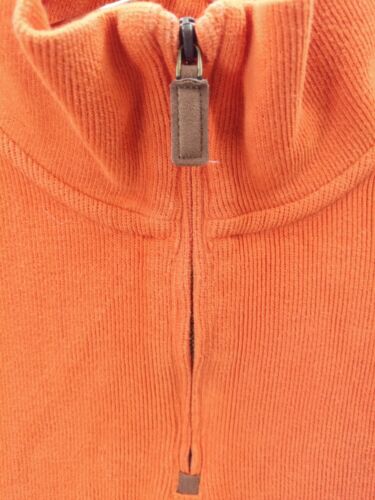Polo Ralph Lauren Men’s Pullover Quarter Zip 100% Cotton Orange Size Large - Picture 3 of 8