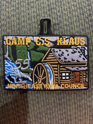 Older Cut Edge Northeast Iowa Council Camp CS Klaus Patch BSA Boy Scout 55 Years