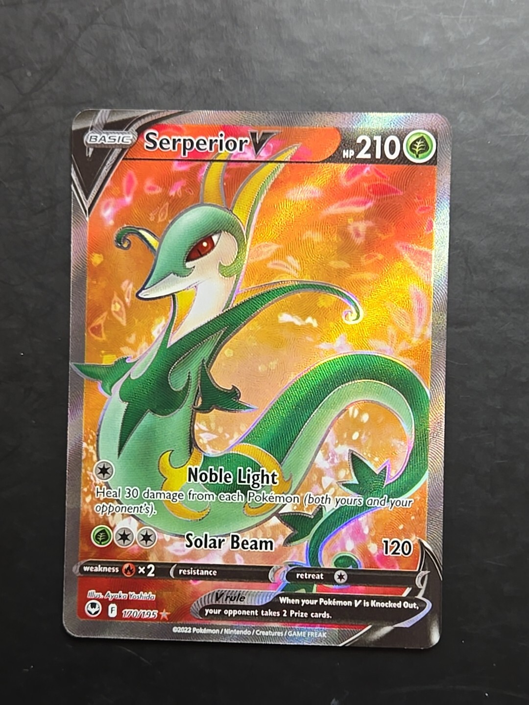 Pokemon Silver Tempest Serperior V Full Art Ultra Rare 170/195 NM