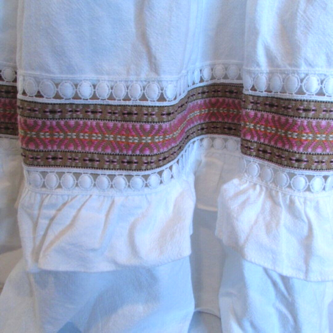 Indikah by Angel Biba Women's Large Boho Wrap Ruffled Top NWT image 3