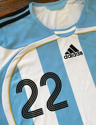 ウェア Argentina Adidas 2006 22 Lucho Gonzalez Adidas Argentina 2006 Matchworn Soccer Jersey #22 Lucho