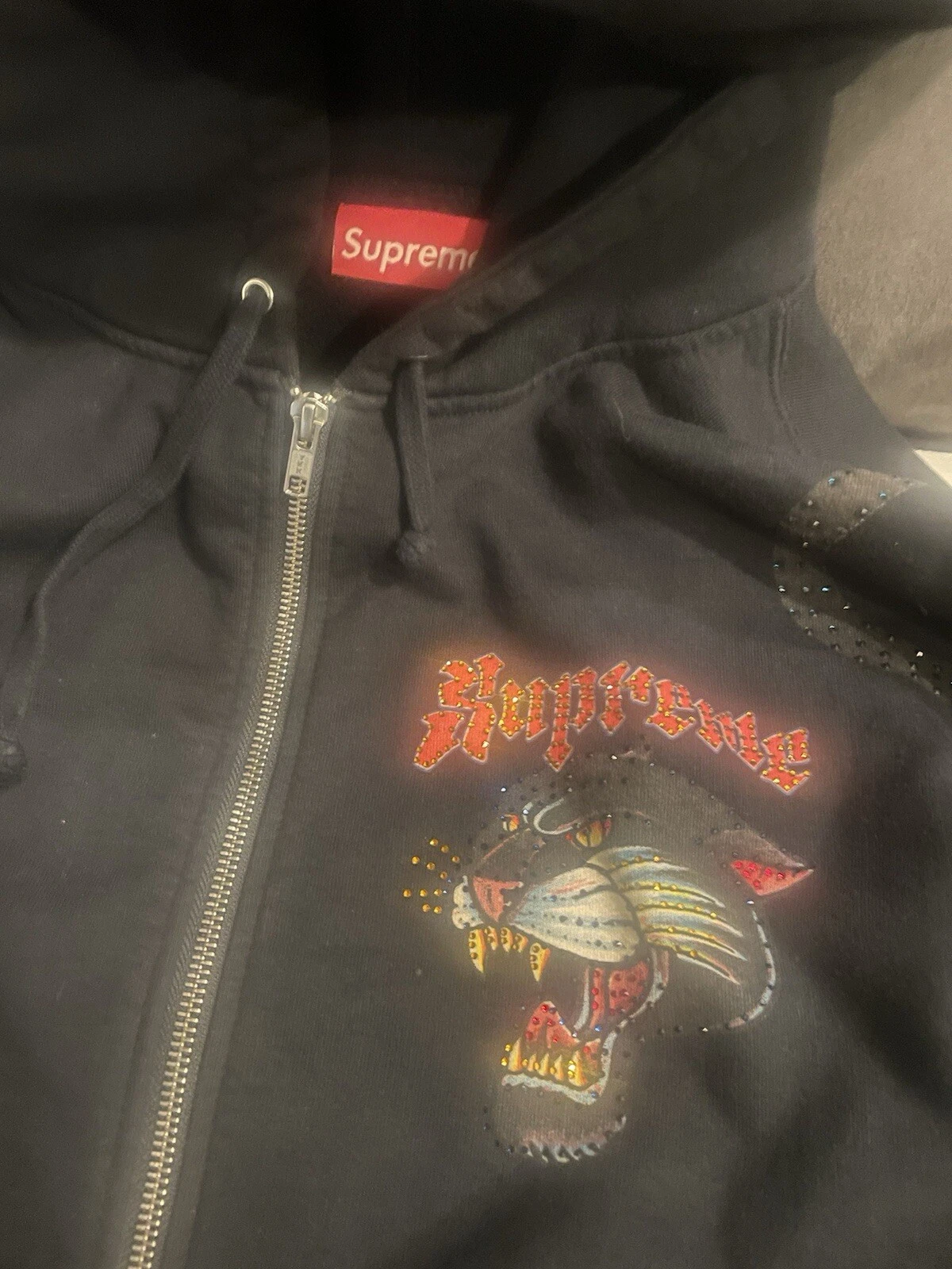 Sweat à capuche zippé Supreme Panther Medium