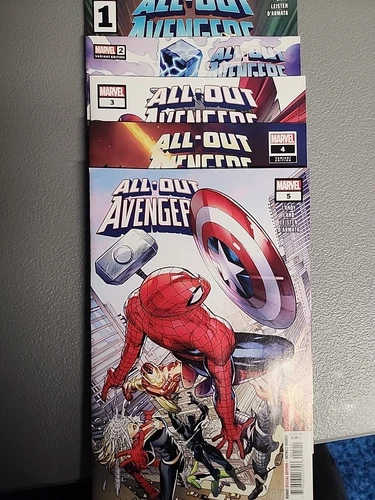 All-Out The Avengers #1-5 Lot 🔥🔥(Marvel 2022) #2,#4 Are Varient Covers VF/NM 