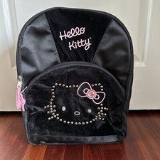 NEW Sanrio HELLO KITTY Studded Black Velvet P...